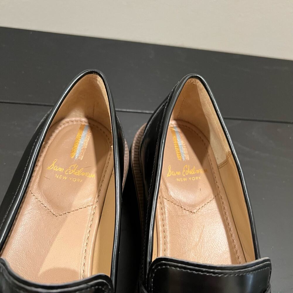 Sam Edelman Black Patent Lug Sole Loafers - Picture 13 of 13